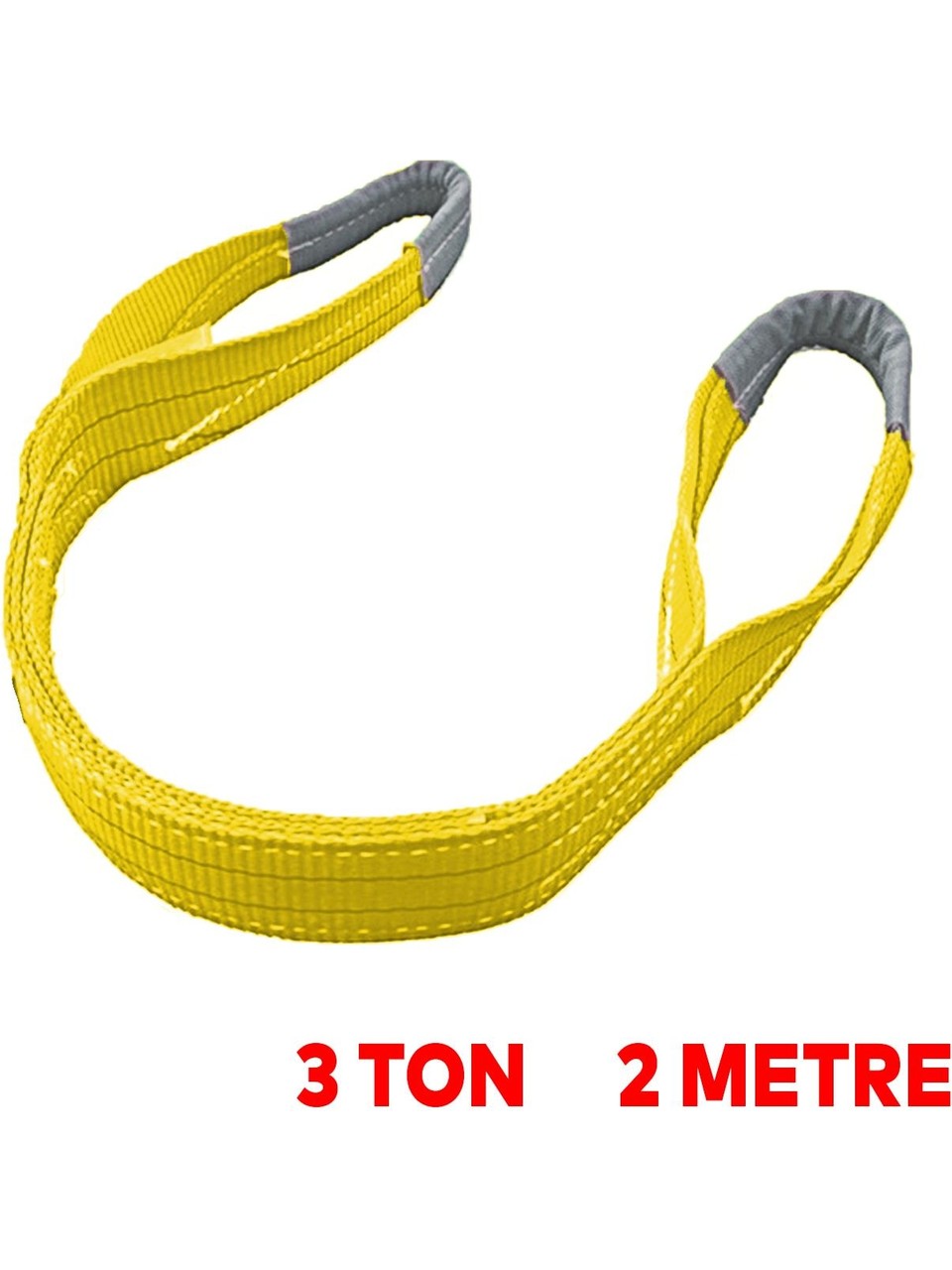 Badem10 Spanngurt aus Polyester 3 Tonnen 2 Meter Gelb – Robustes Hebe-, Transport- und Absenkseil