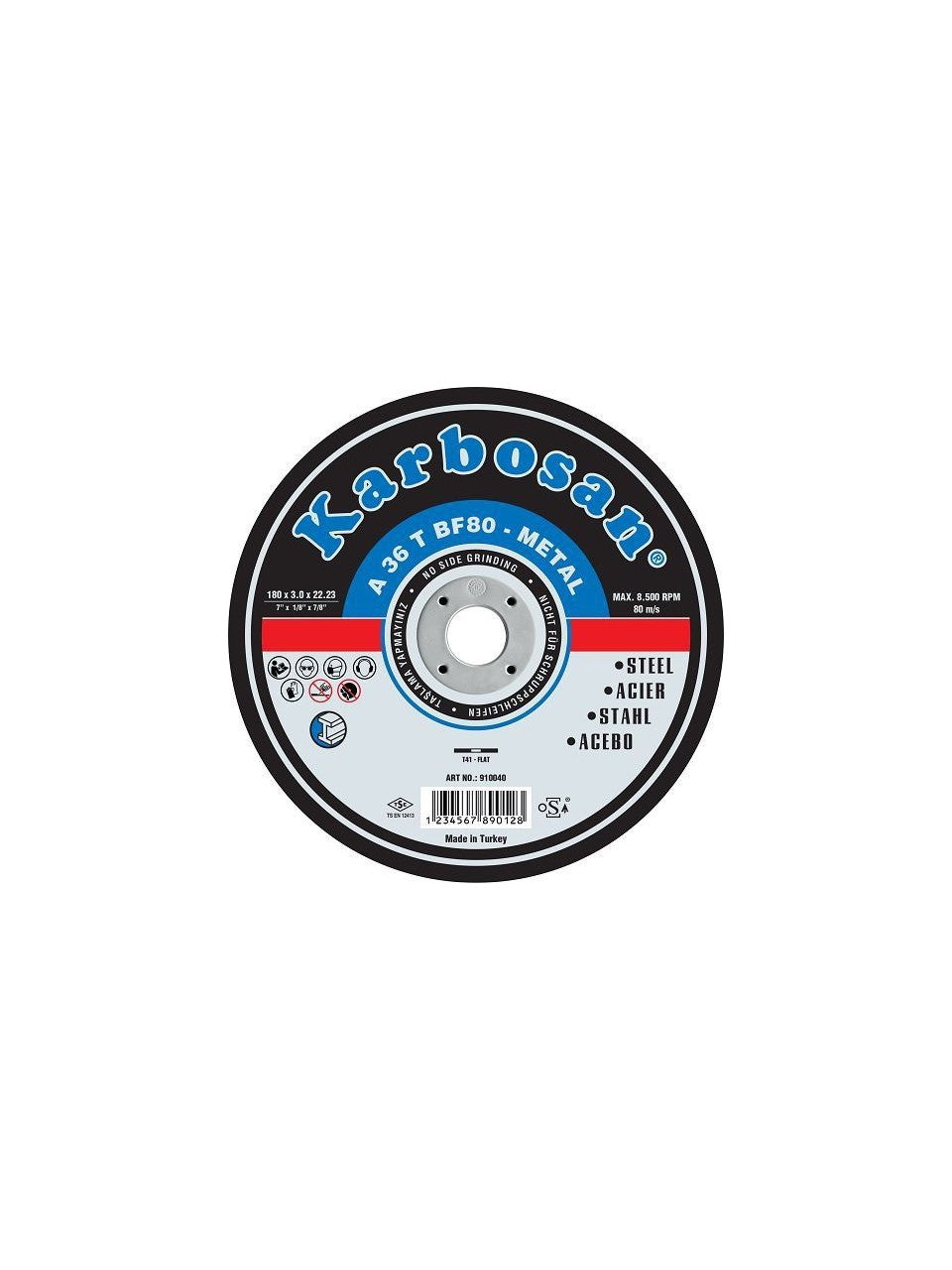 Karbosan Metall-Trennscheibe 115 x 3,0 x 22,23 – 910910